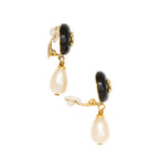Chanel Vintage Pearl CC Clip On Earrings