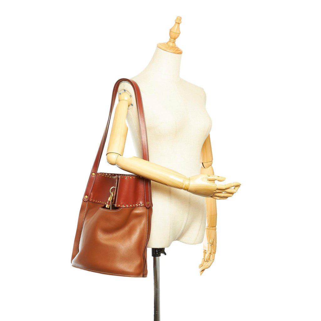 Chloe Aby Leather Bucket Bag (SHG-22307)