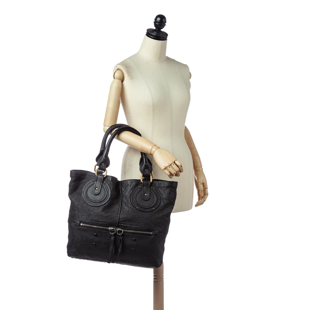 Chloe Aurore Leather Tote Bag (SHG-28264)