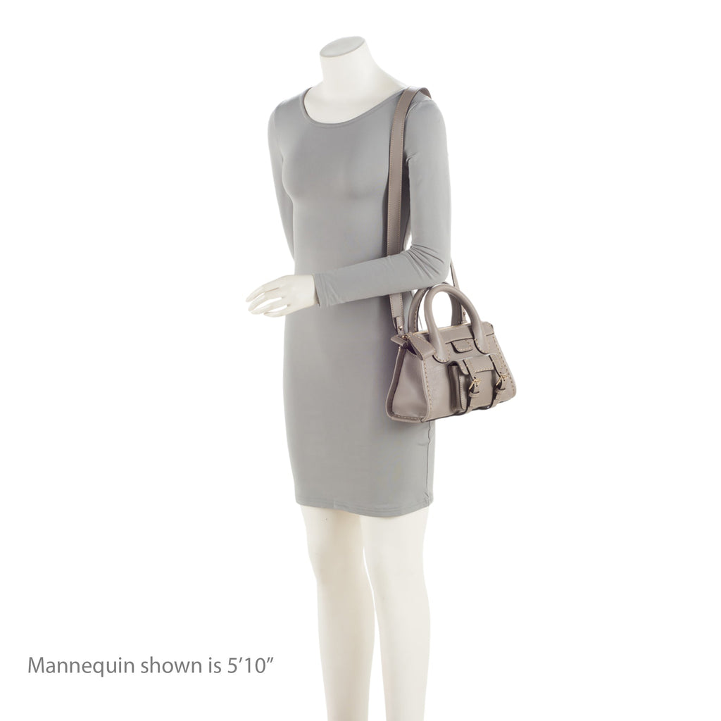 Chloe Buffalo Leather Edith Mini Bag (SHF-bTcFSi)