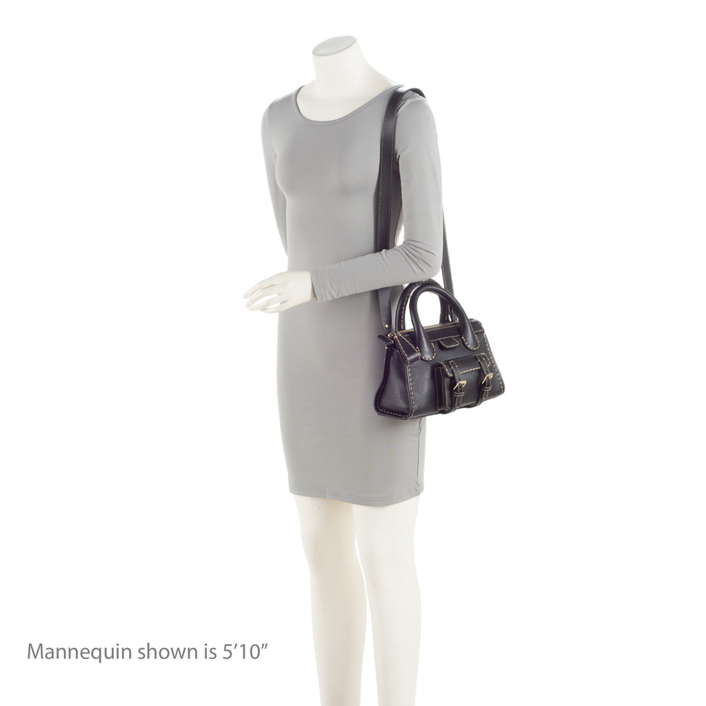 Chloe Buffalo Leather Edith Mini Bag (SHF-c97scC)