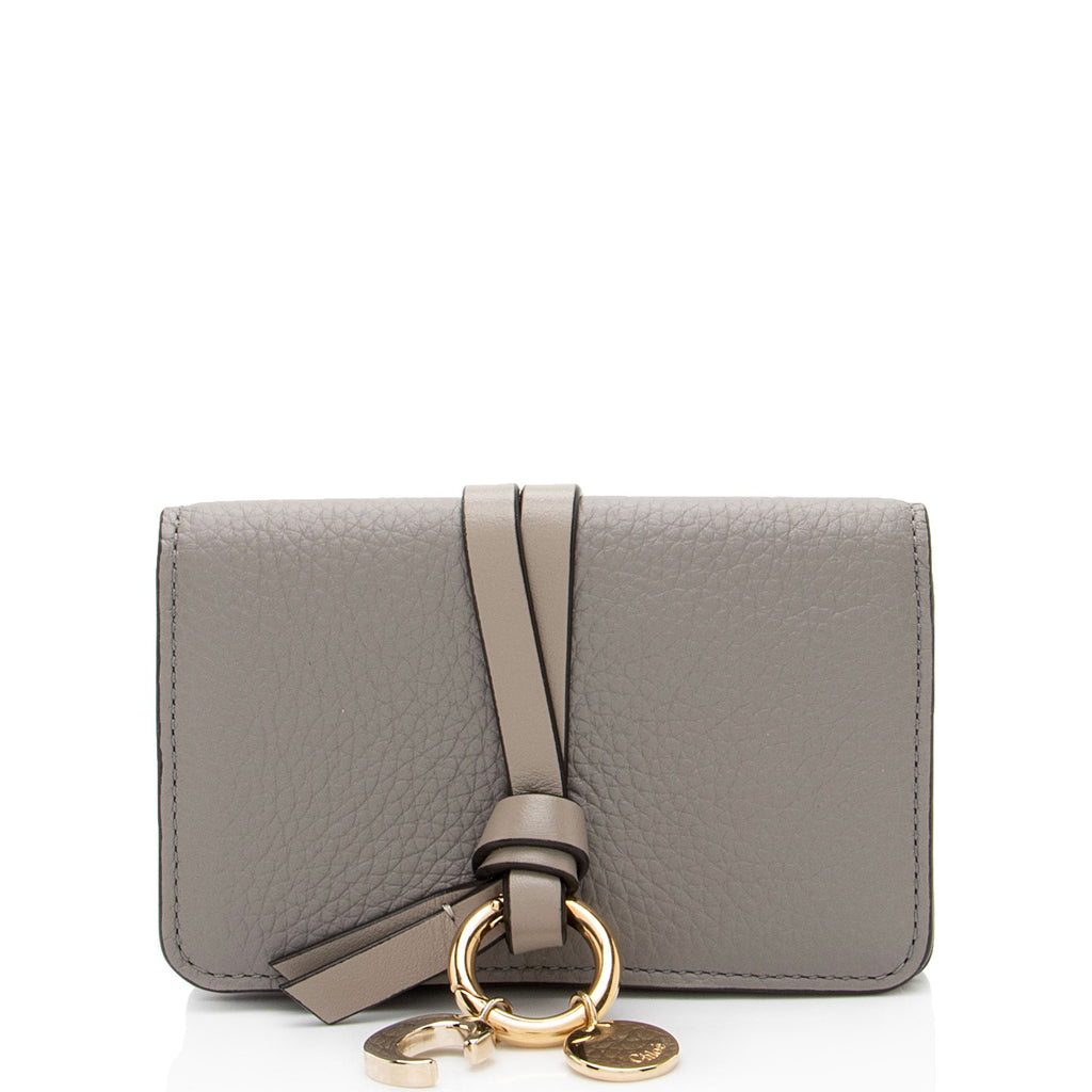 Chloe Calfskin Alphabet Card Holder