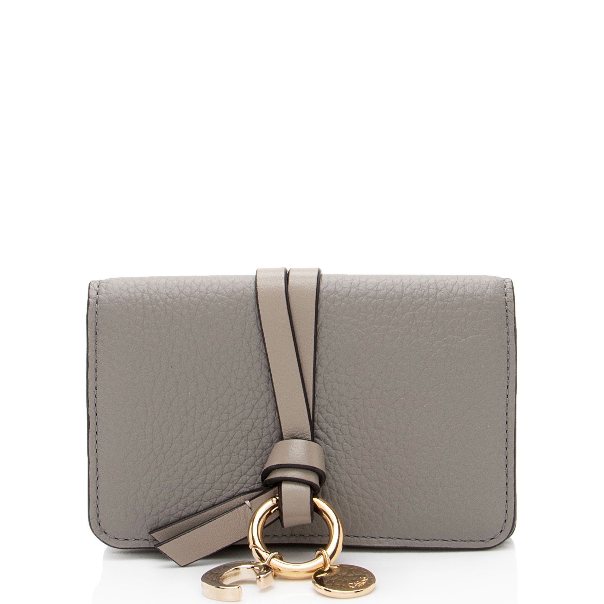 Chloe Calfskin Alphabet Card Holder