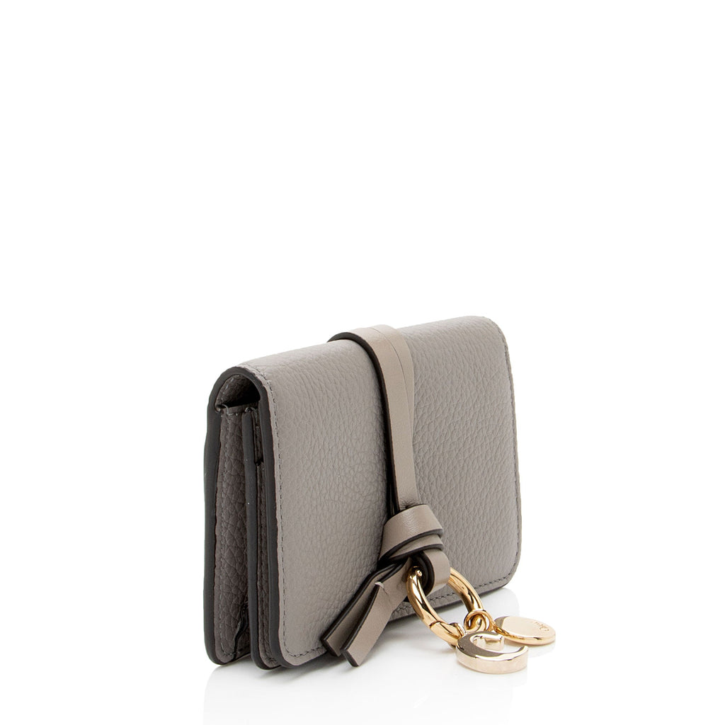 Chloe Calfskin Alphabet Card Holder