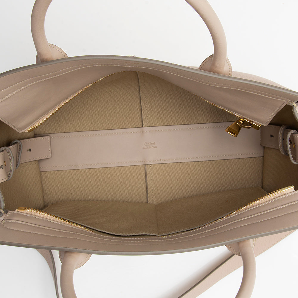 Chloe Calfskin Cate Medium Satchel (SHF-12219)