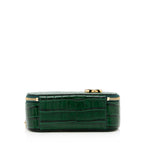 Chloe Calfskin Crocodile Embossed Mini C Vanity Bag (SHF-20712)