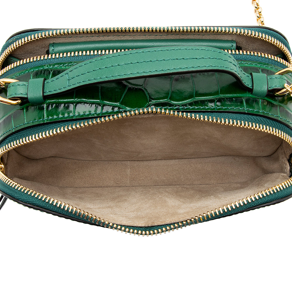 Chloe Calfskin Crocodile Embossed Mini C Vanity Bag (SHF-20712)