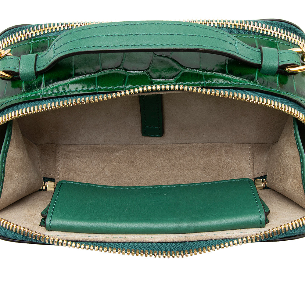 Chloe Calfskin Crocodile Embossed Mini C Vanity Bag (SHF-20712)