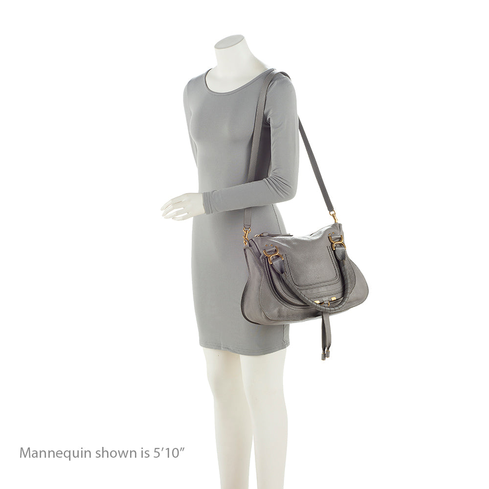 Chloe Calfskin Marcie Medium Satchel (SHF-1dXY9s)