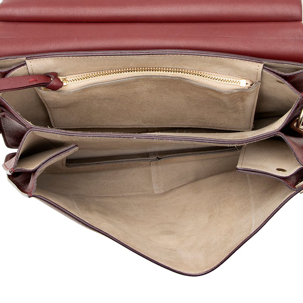 Chloe Calfskin Suede Faye Medium Shoulder Bag (SHF-19058)