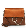 Chloe Calfskin Suede Faye Medium Shoulder Bag (SHF-19065)
