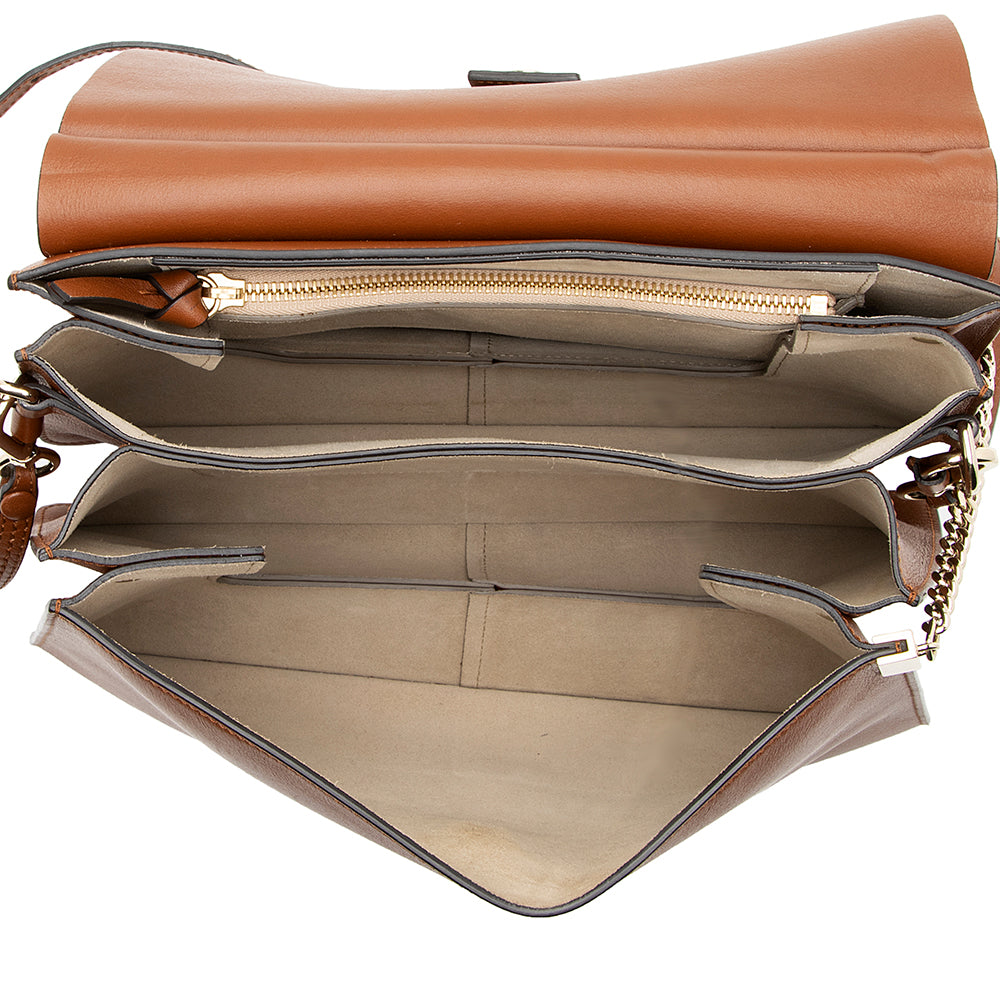 Chloe Calfskin Suede Faye Medium Shoulder Bag (SHF-19065)