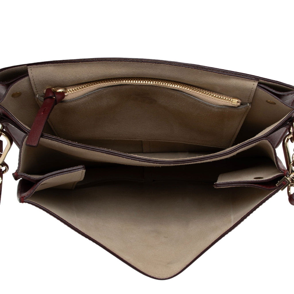Chloe Calfskin Suede Faye Medium Shoulder Bag (SHF-Vx8bCr)