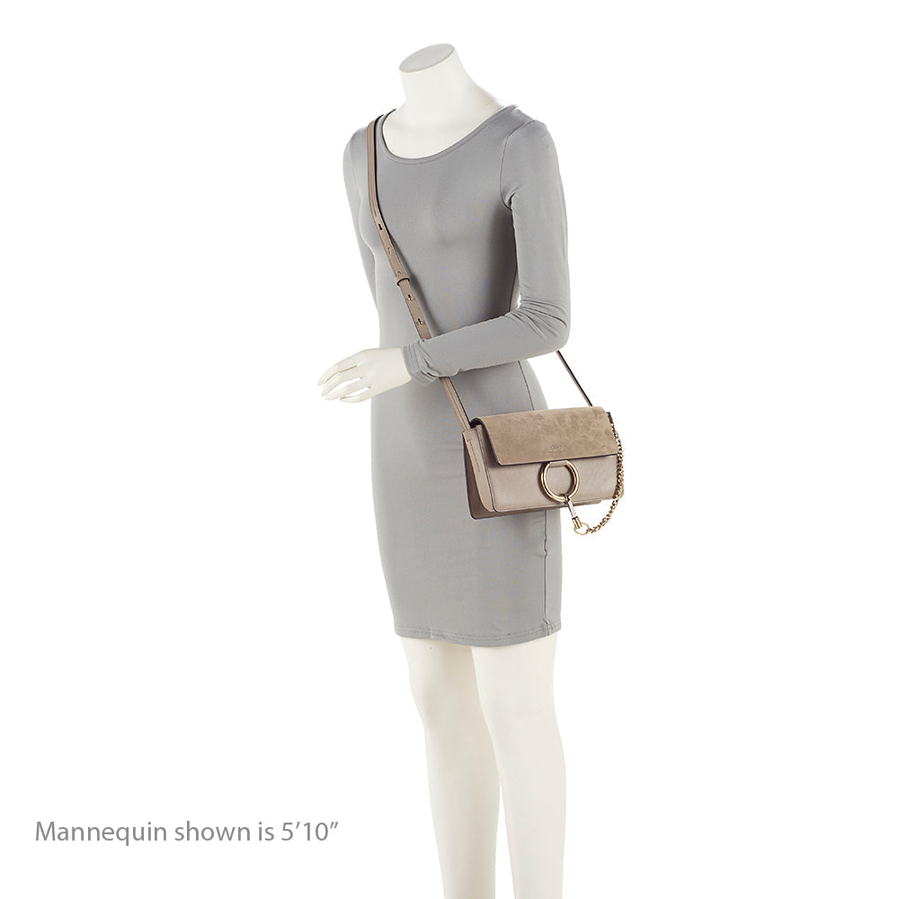 Chloe Calfskin Suede Faye Small Shoulder Bag (SHF-20132)