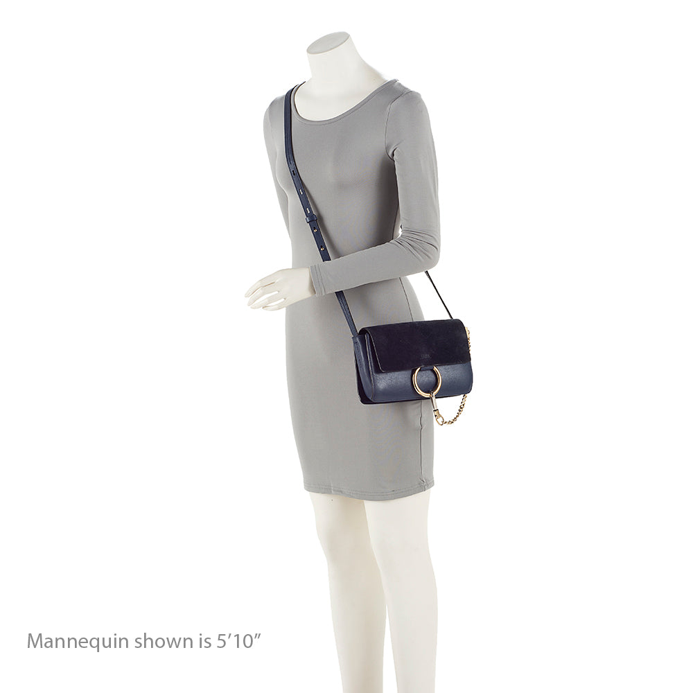 Chloe Calfskin Suede Faye Small Shoulder Bag - FINAL SALE (SHF-20135)