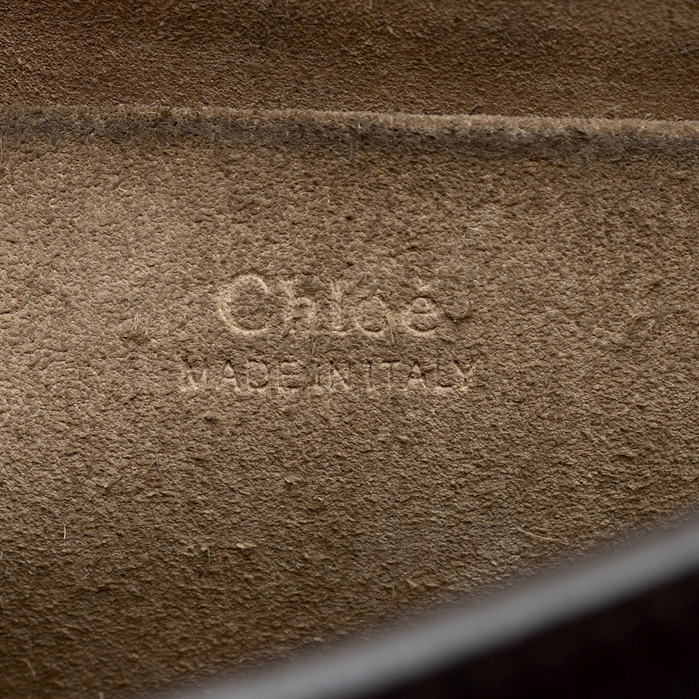 Chloe Calfskin Suede Nile Medium Bracelet Bag (SHF-15623)