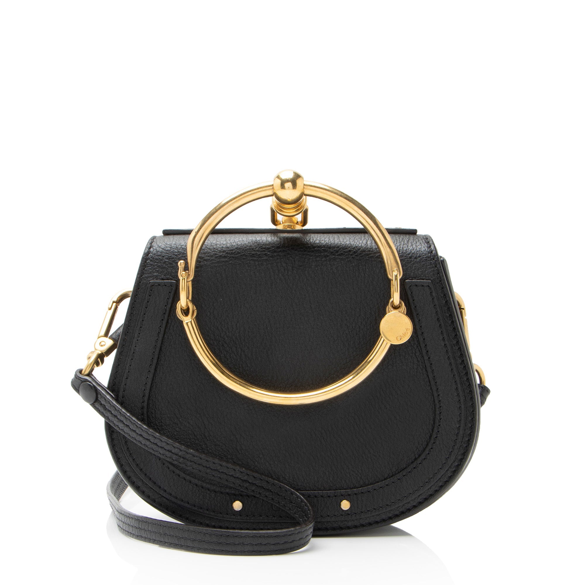 Chloe Calfskin Suede Nile Small Bracelet Bag