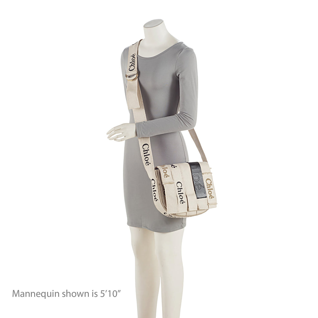 Chloe Linen Canvas Woody Crossbody Bag (SHF-wyyqtV)