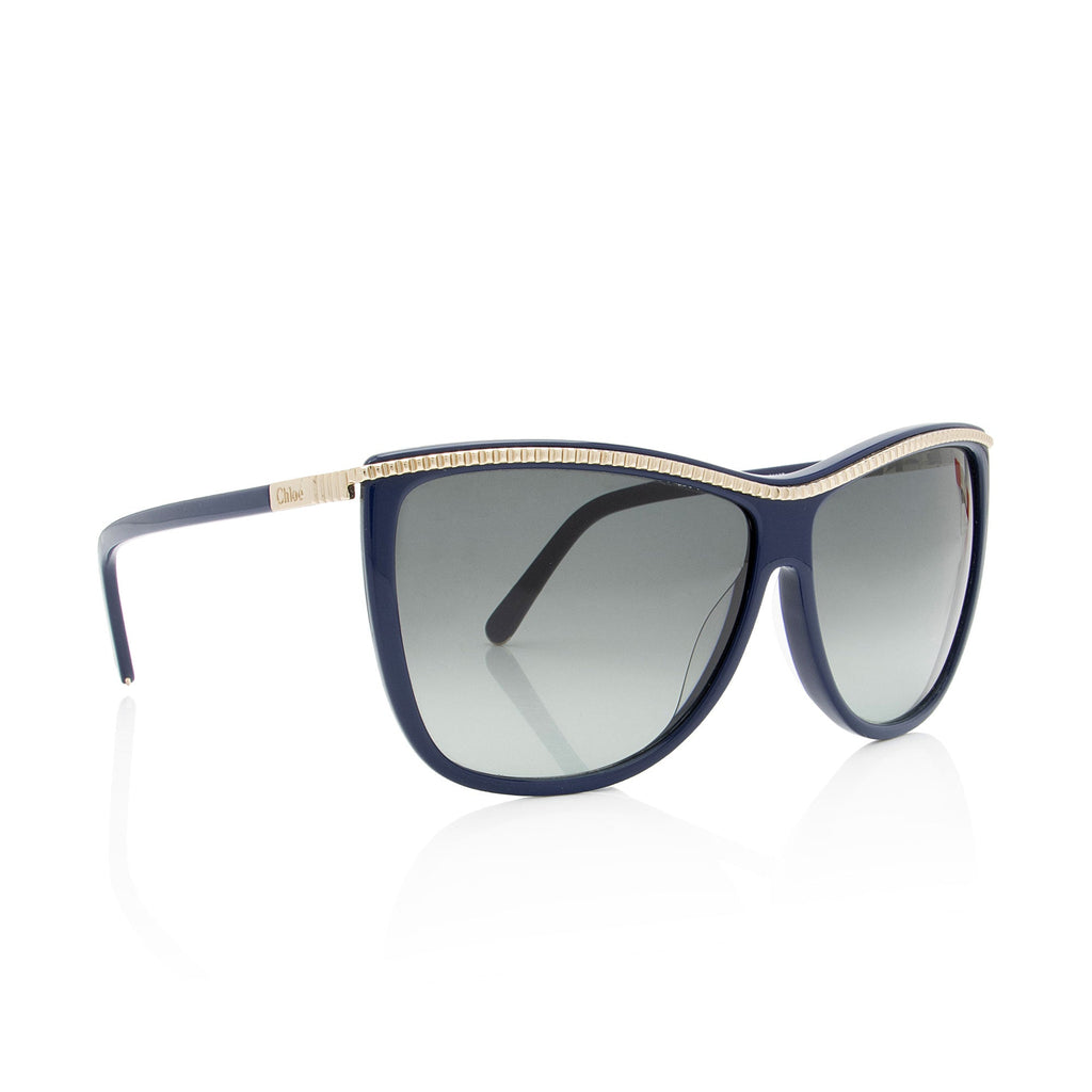 Chloe Chain Rectangular Sunglasses
