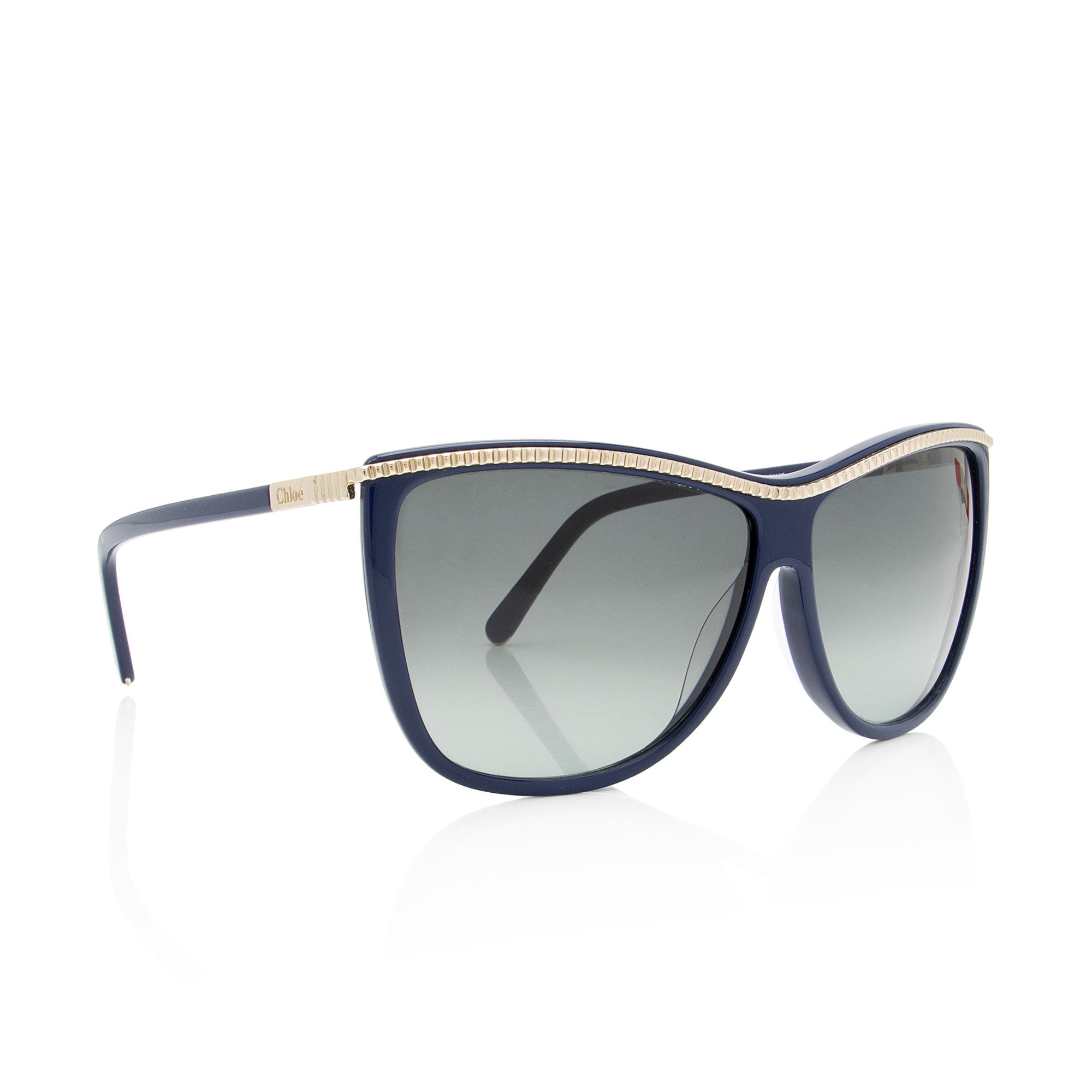 Chloe Chain Rectangular Sunglasses