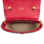 Chloe Croc Embossed Calfskin Aby Lock Small Top Handle
