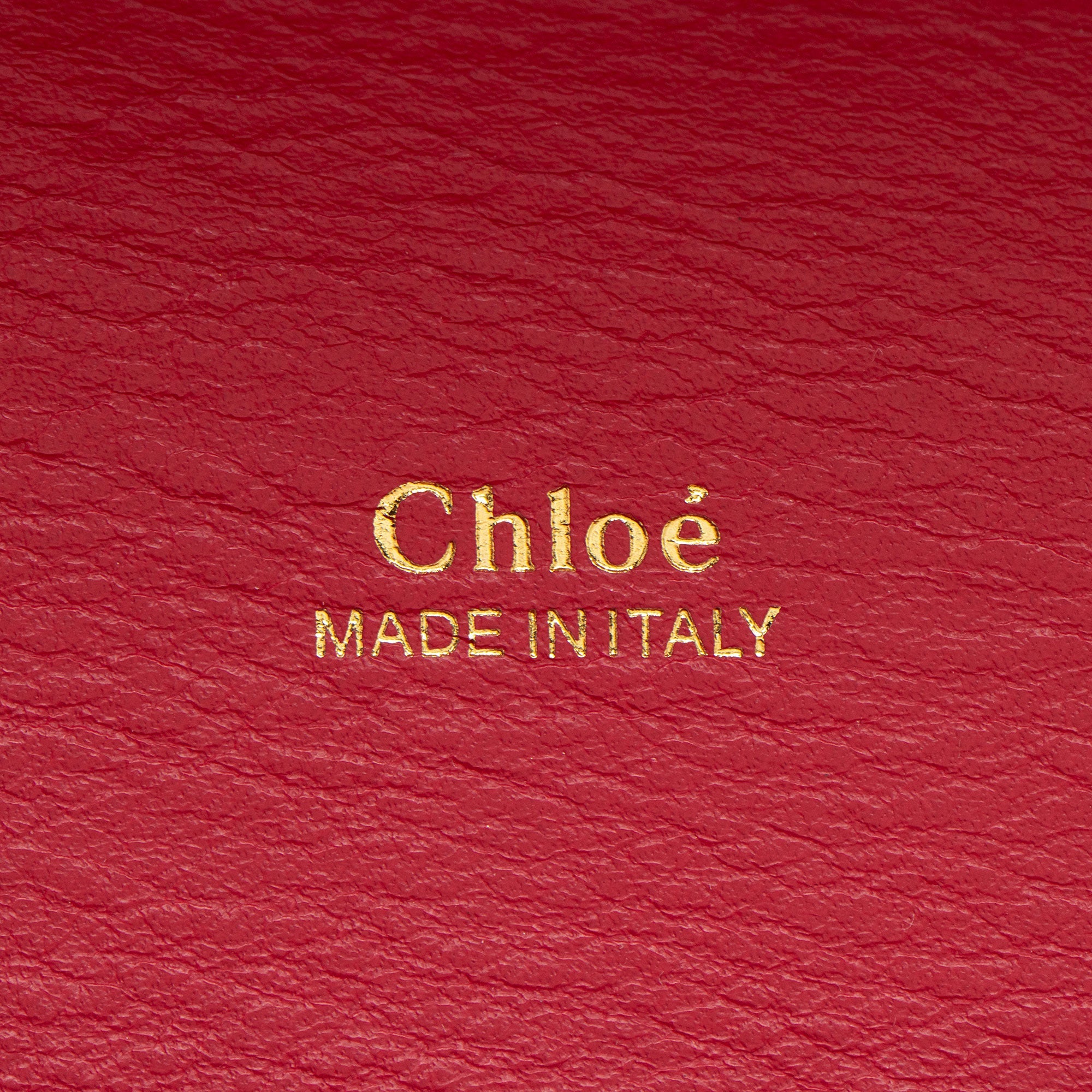 Chloe Croc Embossed Calfskin Aby Lock Small Top Handle