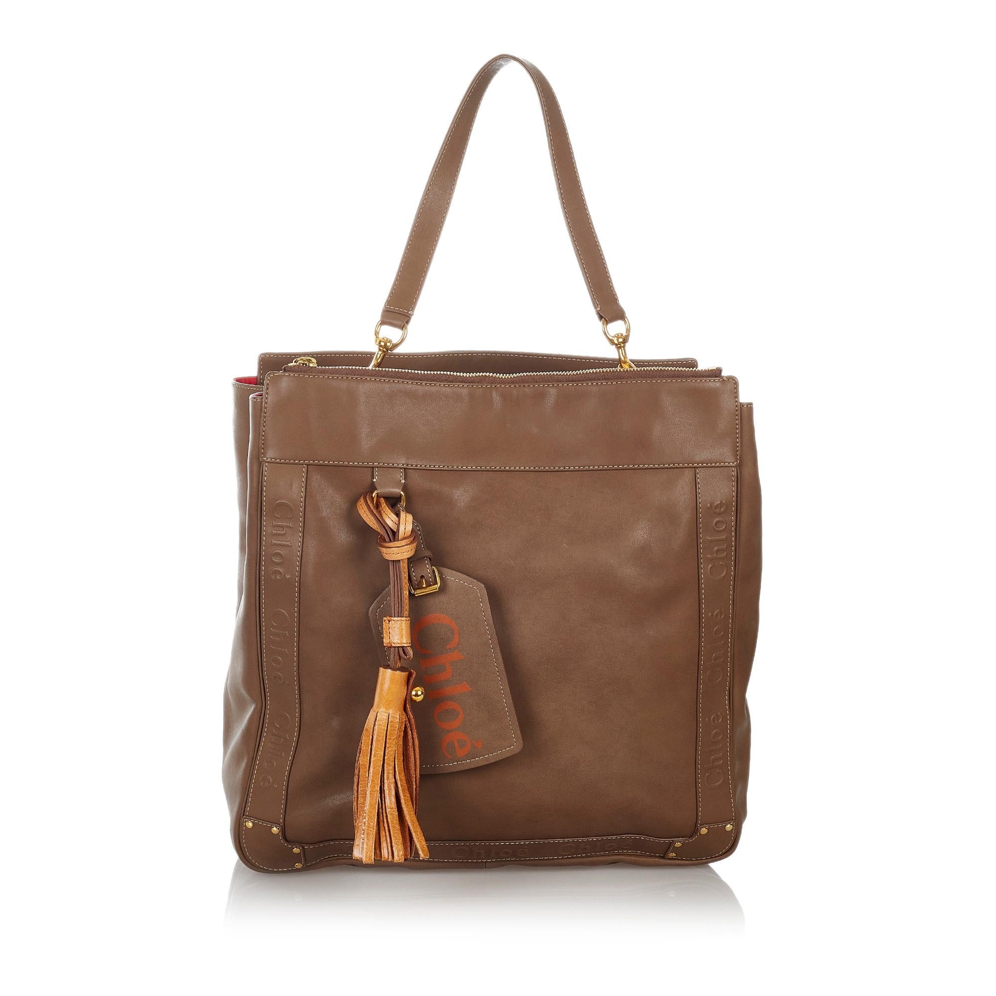 Chloe Eden Leather Tote Bag (SHG-26895)