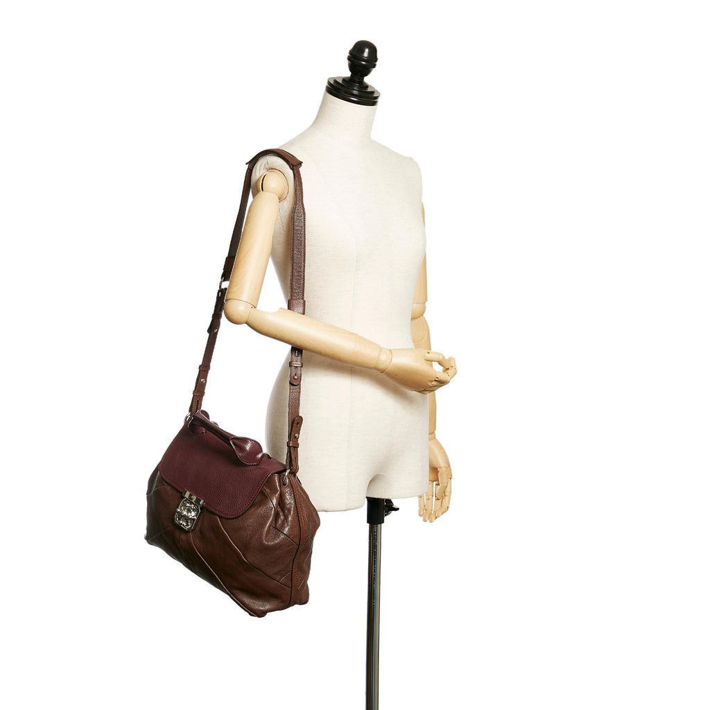 Chloe Elsie Leather Satchel (SHG-29904)