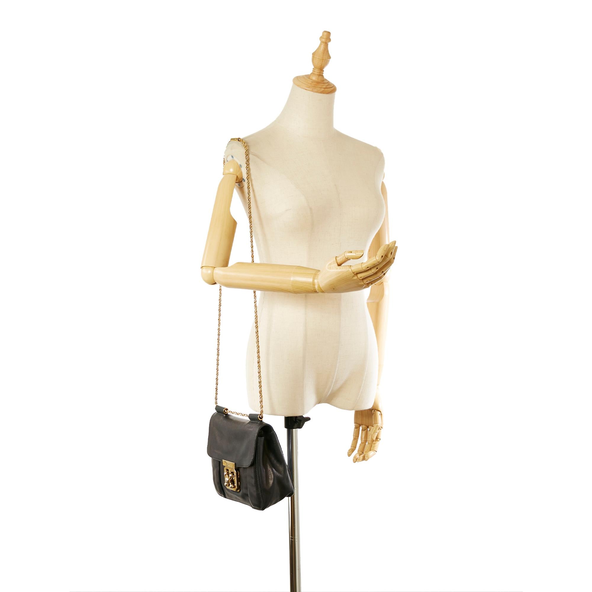 Chloe Elsie Leather Shoulder Bag (SHG-22957)