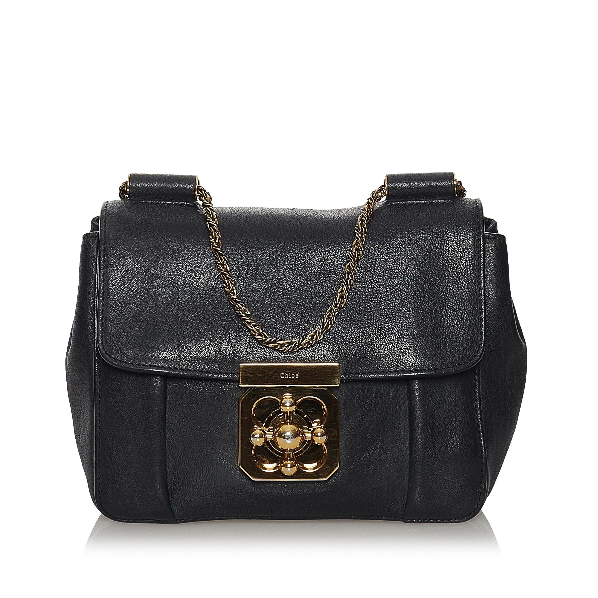 Chloe Elsie Leather Shoulder Bag (SHG-33651)