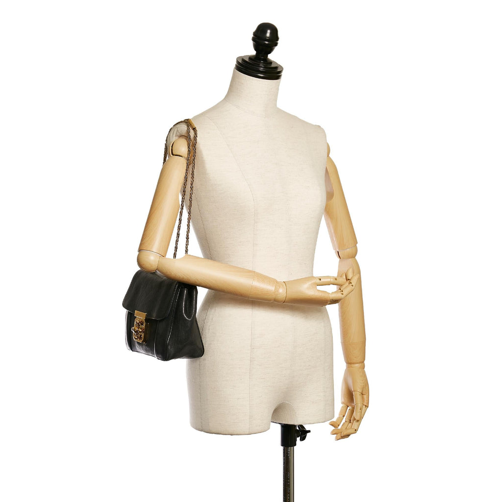 Chloe Elsie Leather Shoulder Bag (SHG-33651)