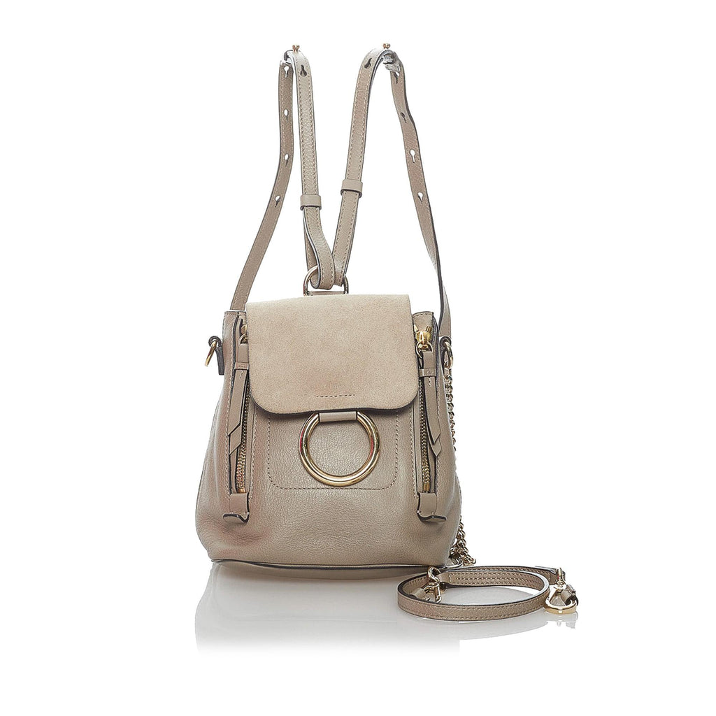 Chloe Faye Leather Backpack (SHG-29915)