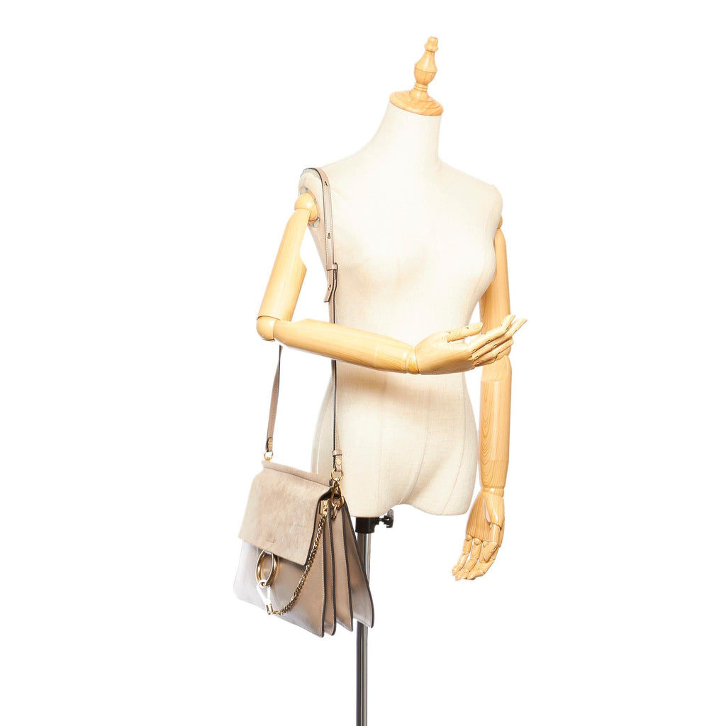 Chloe Faye Leather Crossbody Bag (SHG-20641)