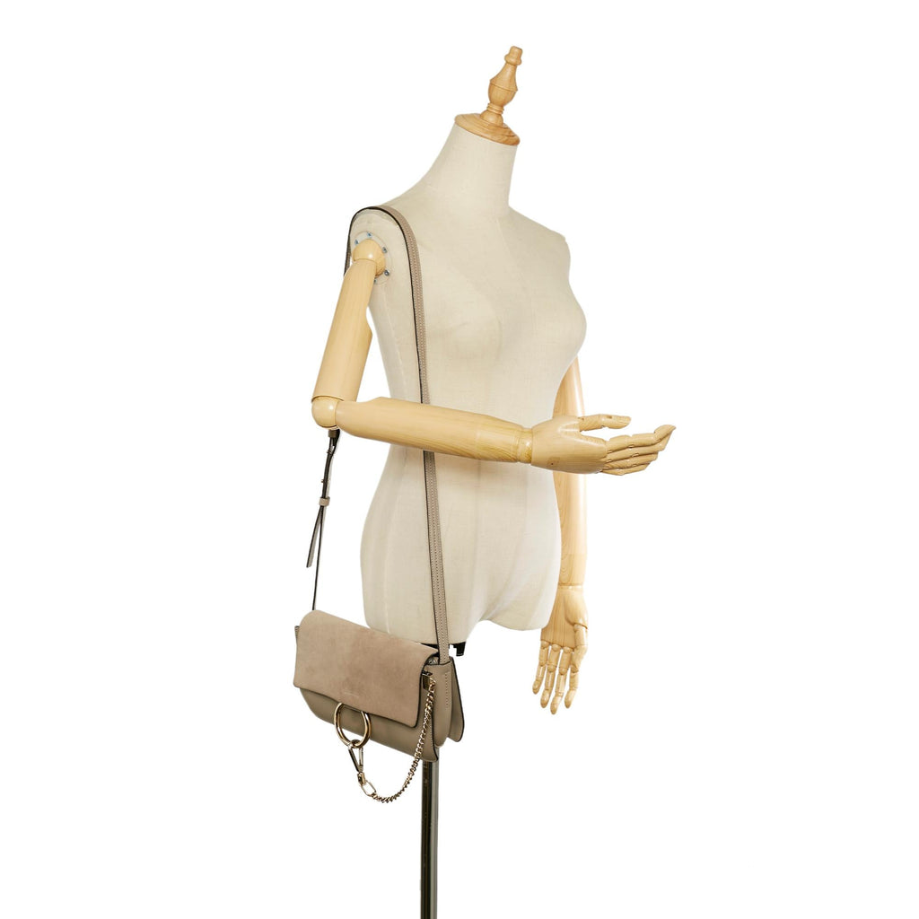 Chloe Faye Leather Crossbody Bag (SHG-24211)