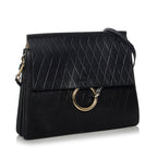 Chloe Faye Quilted Leather Shoulder Bag (SHG-33784)