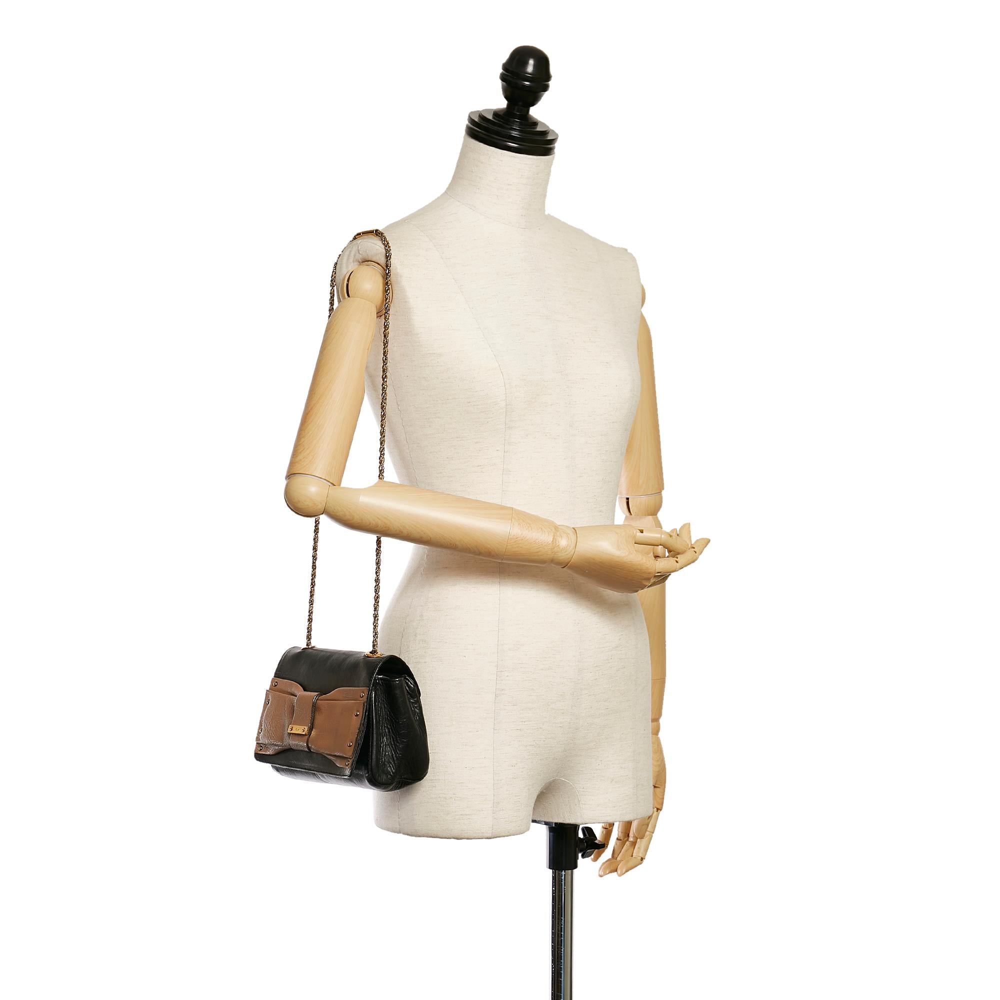 Chloe June Bow Flap Shoulder Bag (SHG-31247)