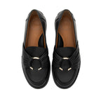 Chloe Leather C Loafers - Size 7 / 37 (SHF-BSwxvS)