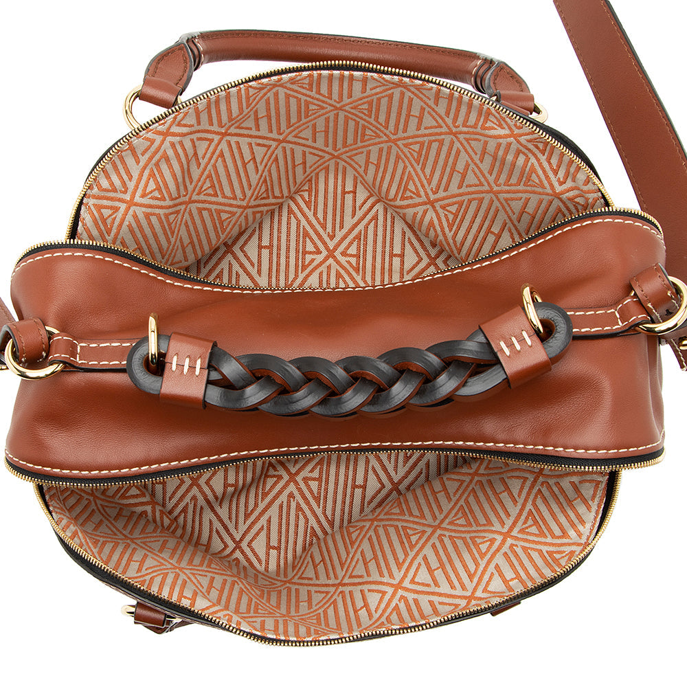 Chloe Leather Daria Medium Satchel (SHF-19937)