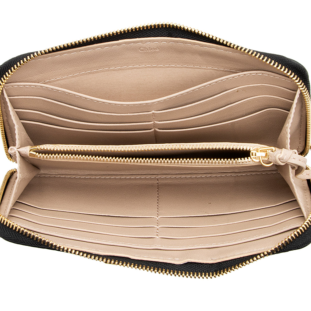 Chloe Leather Marcie Long Zip Wallet (SHF-20087)