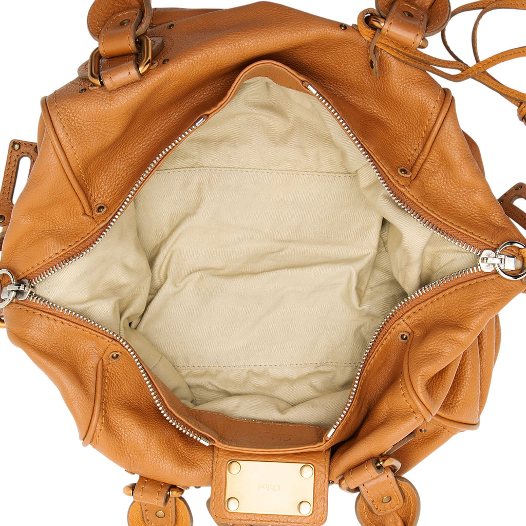 Chloe Leather Paddington Front Pocket Satchel (SHF-8K8YZv)