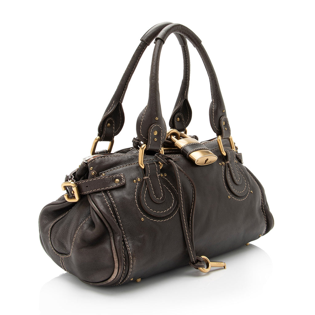 Chloe Leather Paddington Medium Satchel (SHF-J9sFs2)