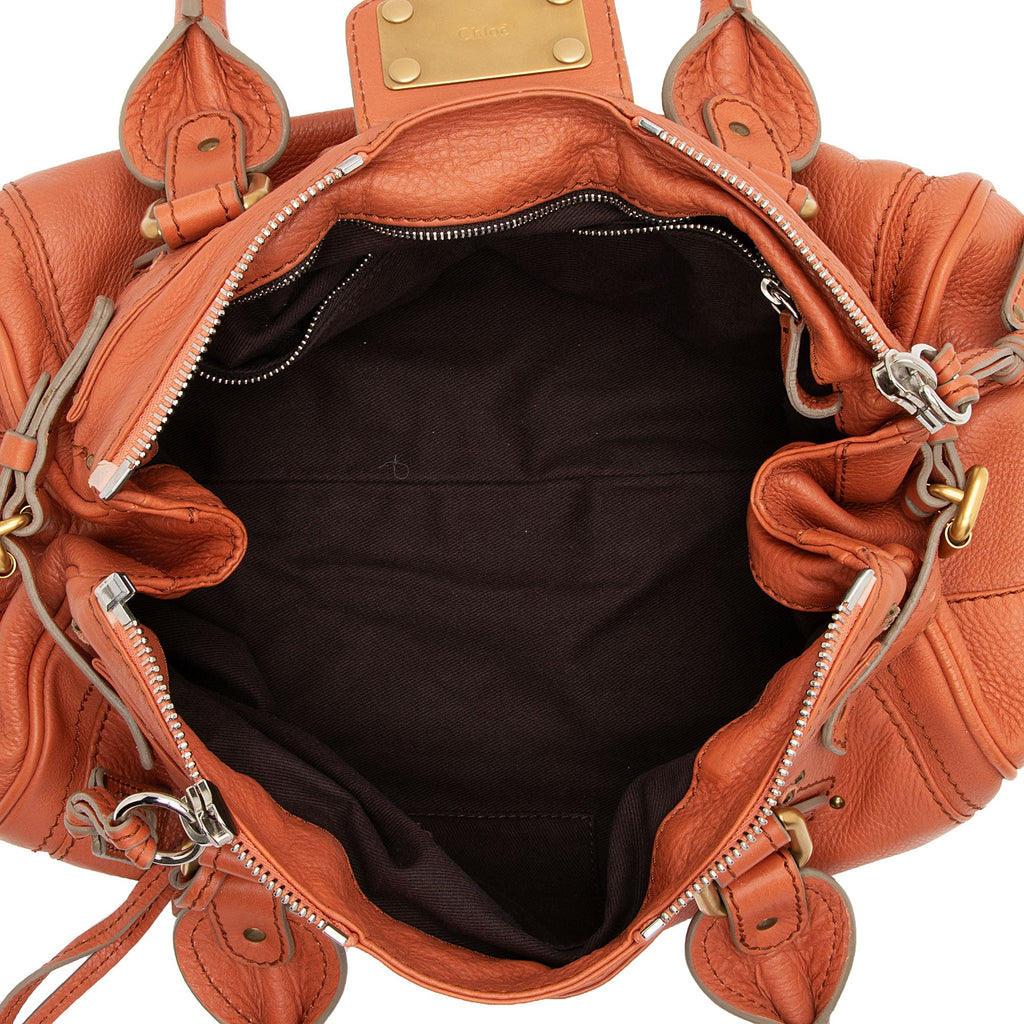 Chloe Leather Paddington Medium Satchel (SHF-q60NaG)