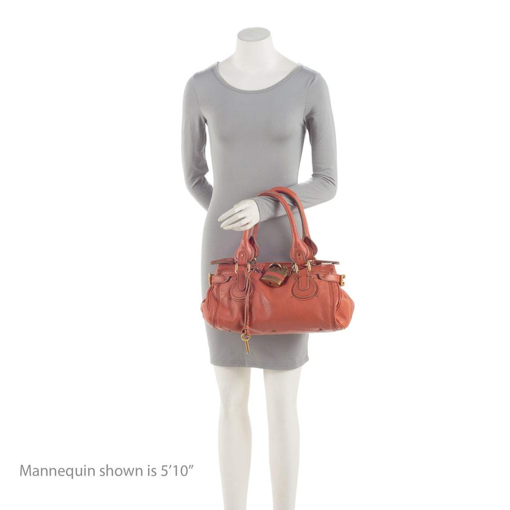 Chloe Leather Paddington Medium Satchel (SHF-q60NaG)