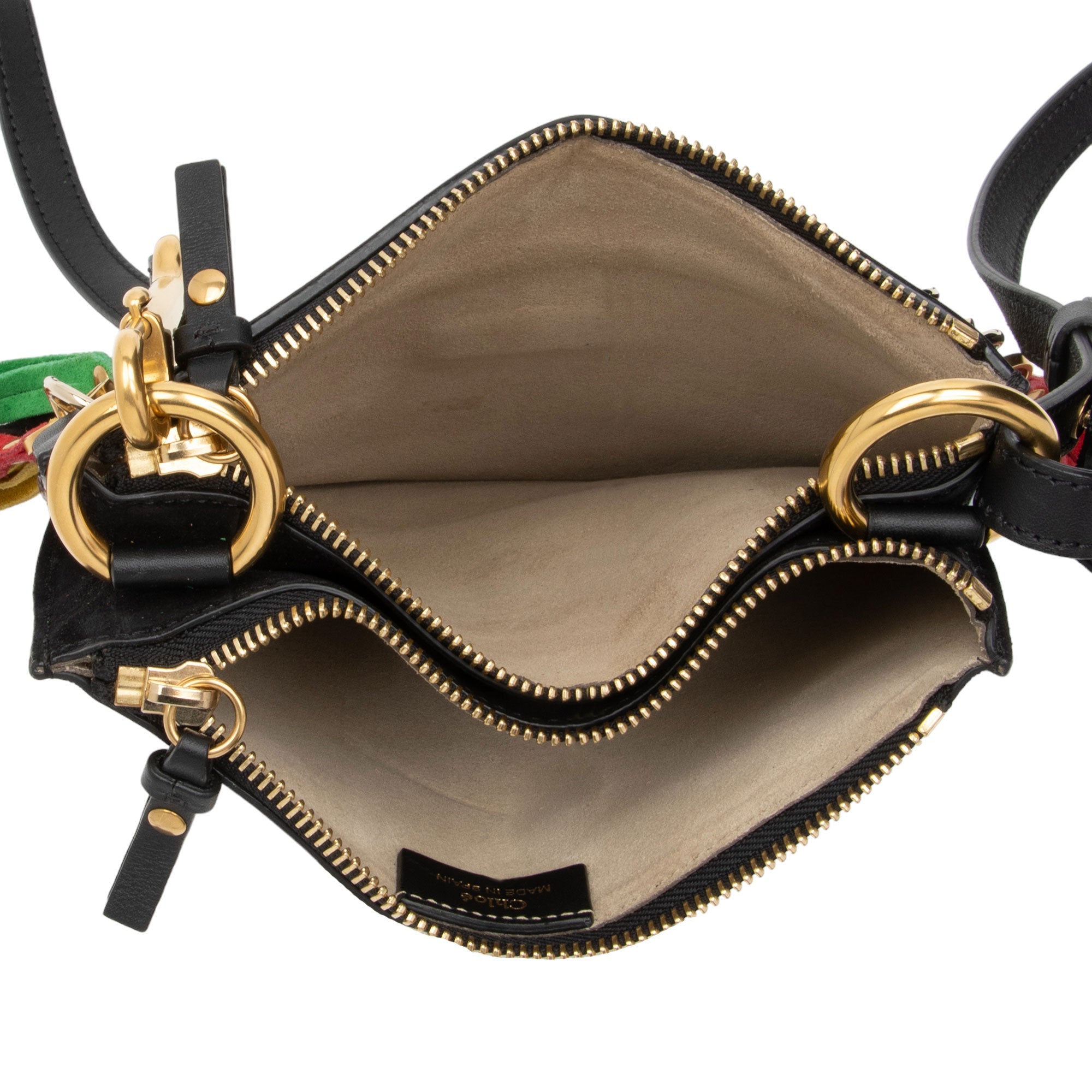 Chloe Leather Suede Jane Small Crossbody Bag (SHF-JrtInH)