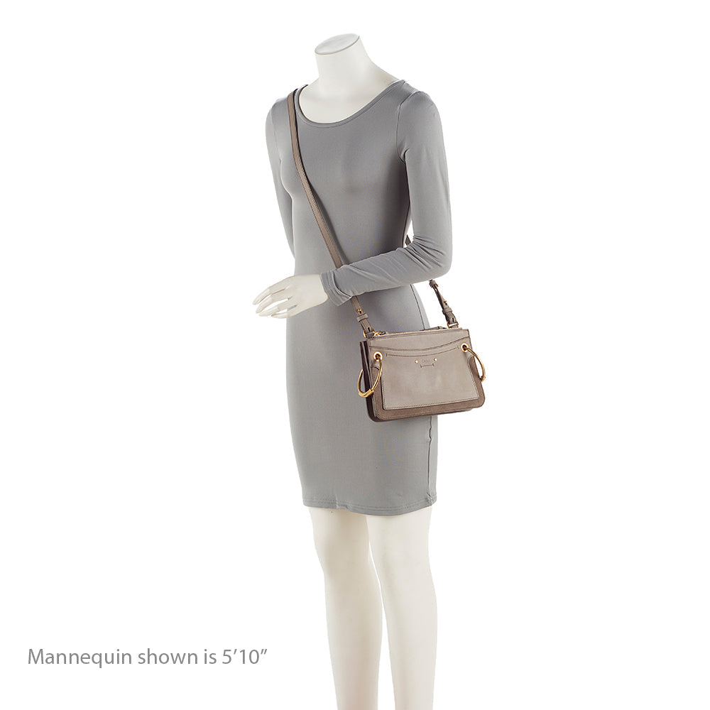 Chloe Leather Suede Roy Mini Shoulder Bag (SHF-19842)