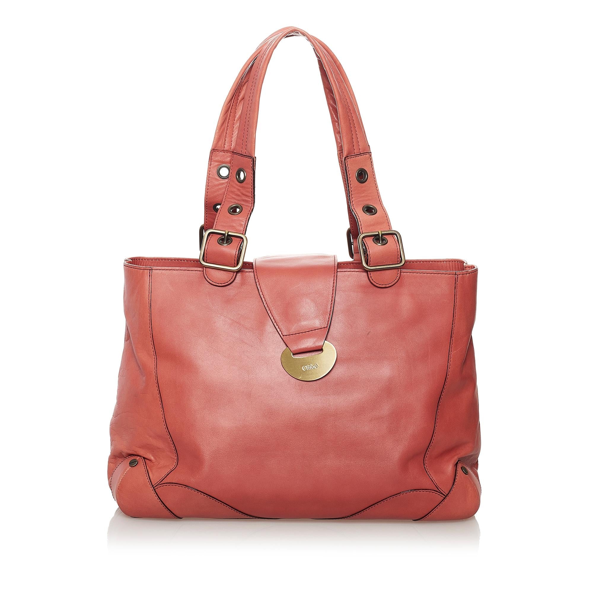 Chloe Leather Tote Bag (SHG-32522)