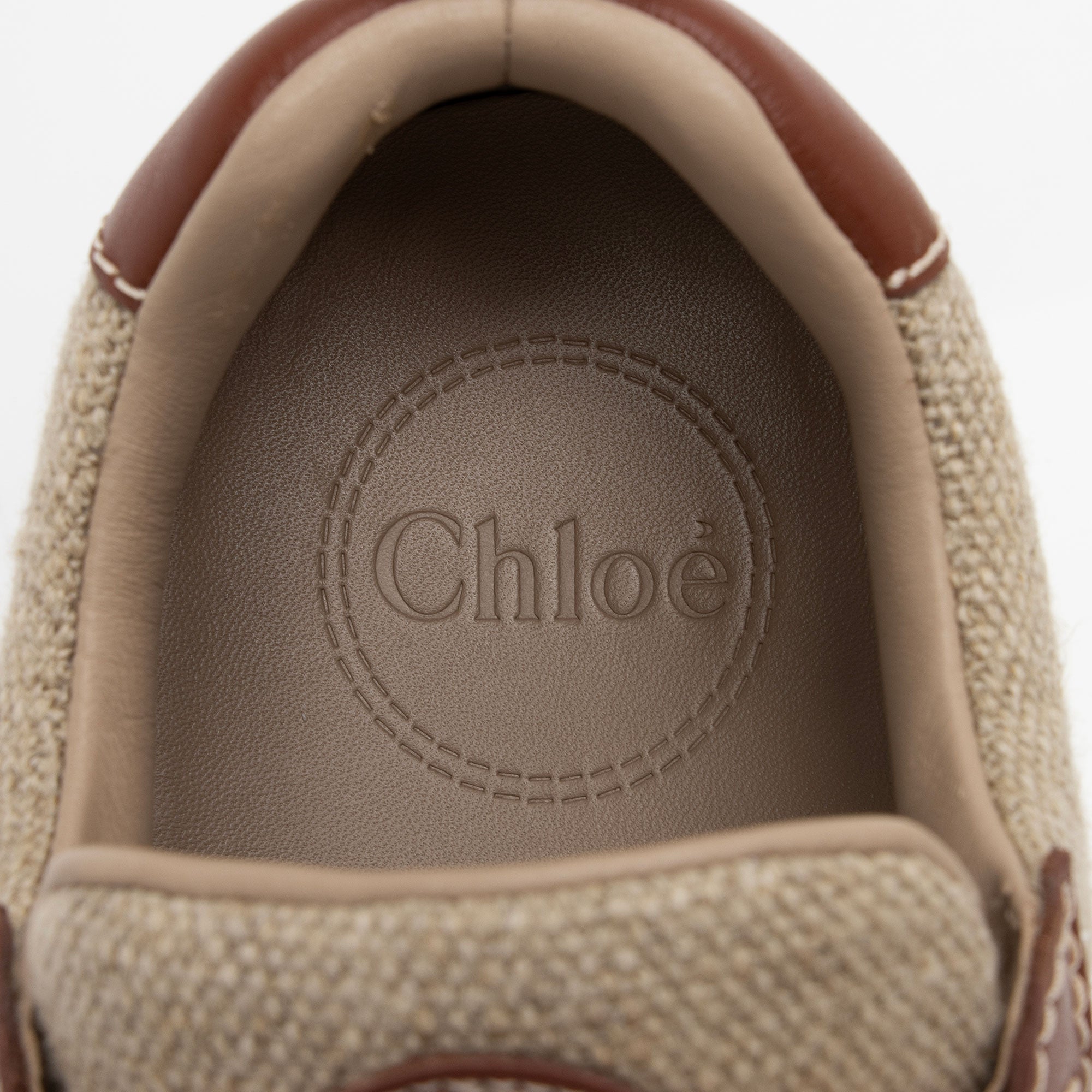 Chloe Linen Calfskin Lauren Sneakers - Size 8 / 38 (SHF-0nouT4)
