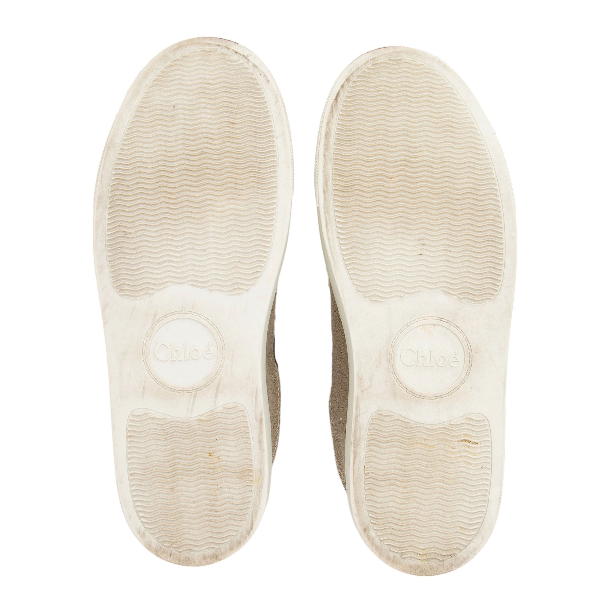 Chloe Linen Calfskin Lauren Sneakers - Size 8 / 38 (SHF-0nouT4)