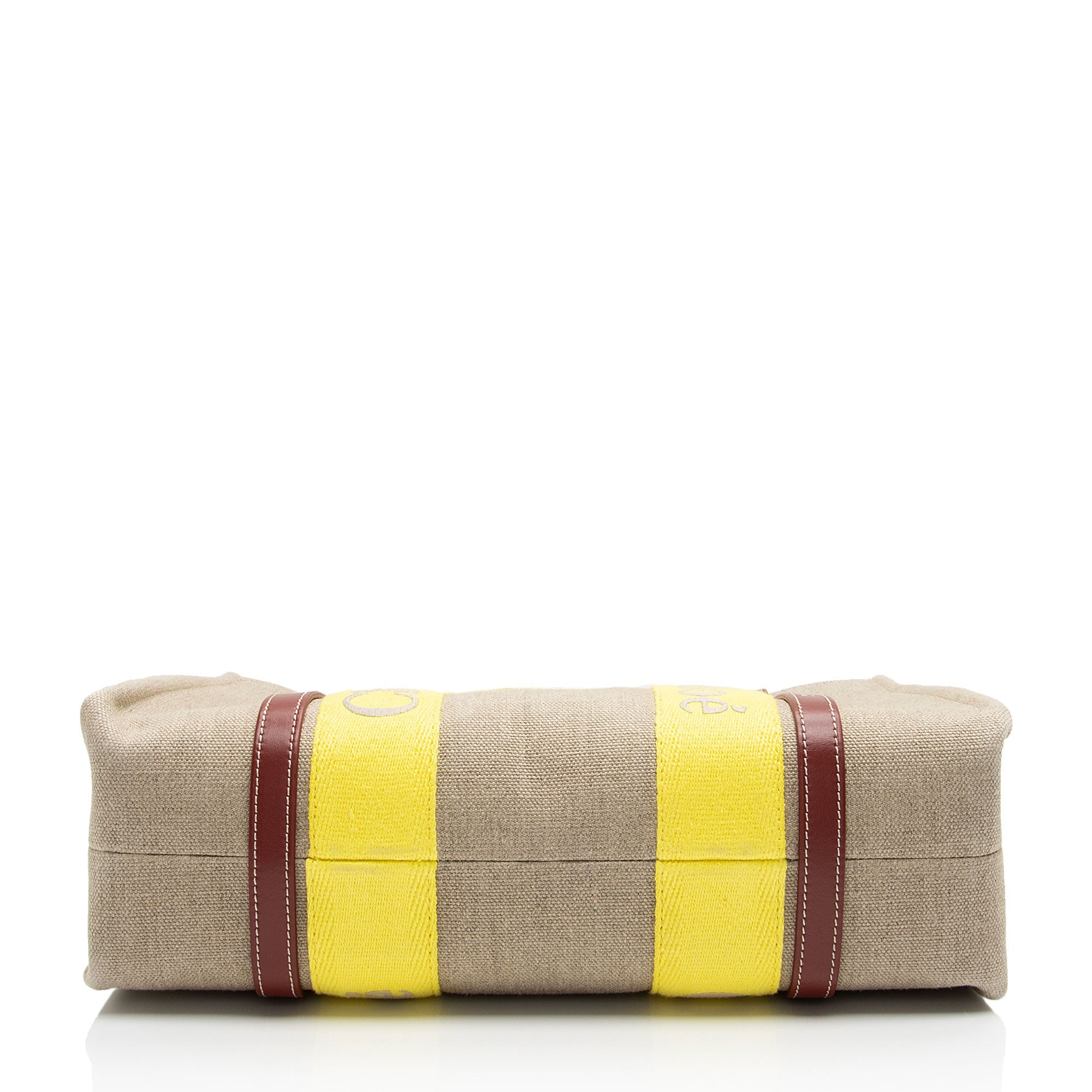 Chloe Linen Canvas Woody Medium Tote (SHF-7T4STp)