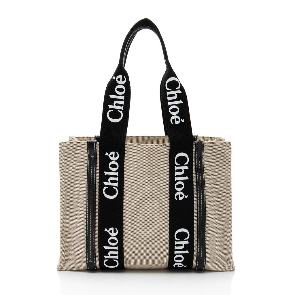 Chloe Canvas Woody Medium Tote